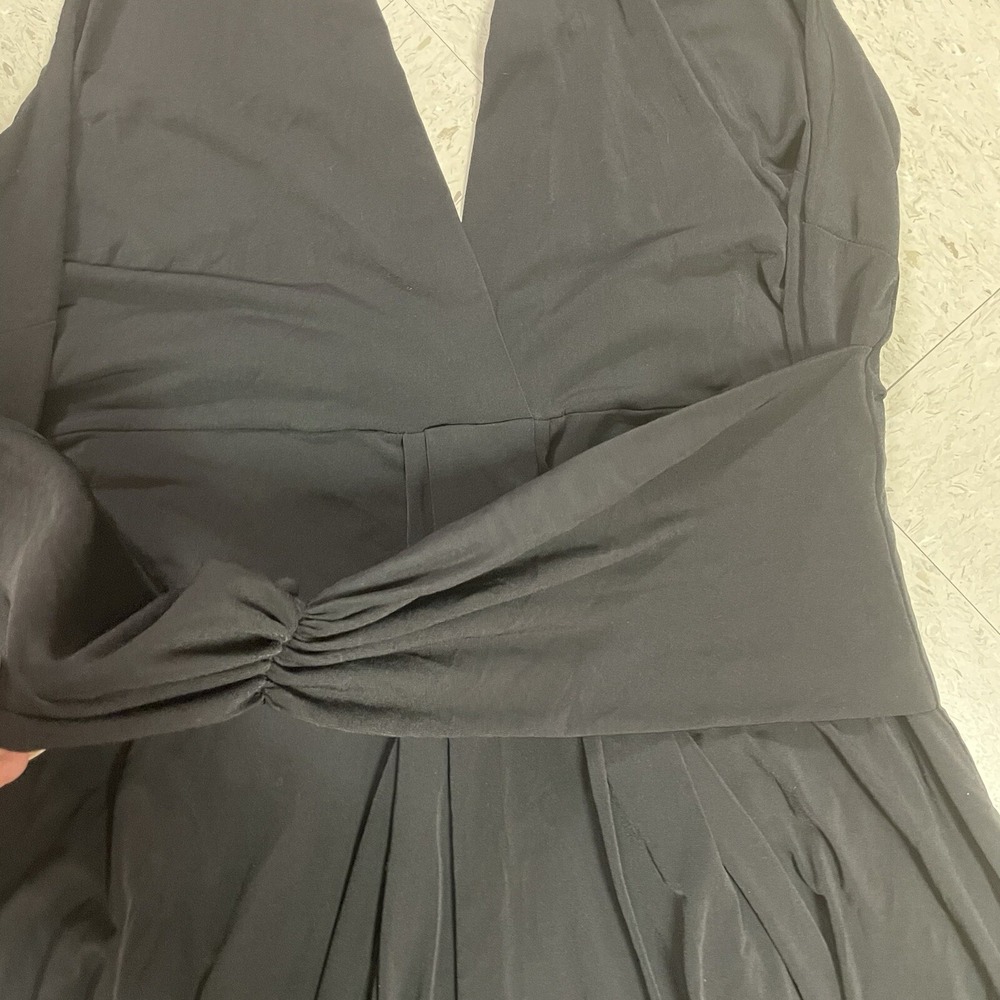 NWT $90 LANE BRYANT Womens Sz 26 Black Stretch Halter Dress - Picture 3 of 8